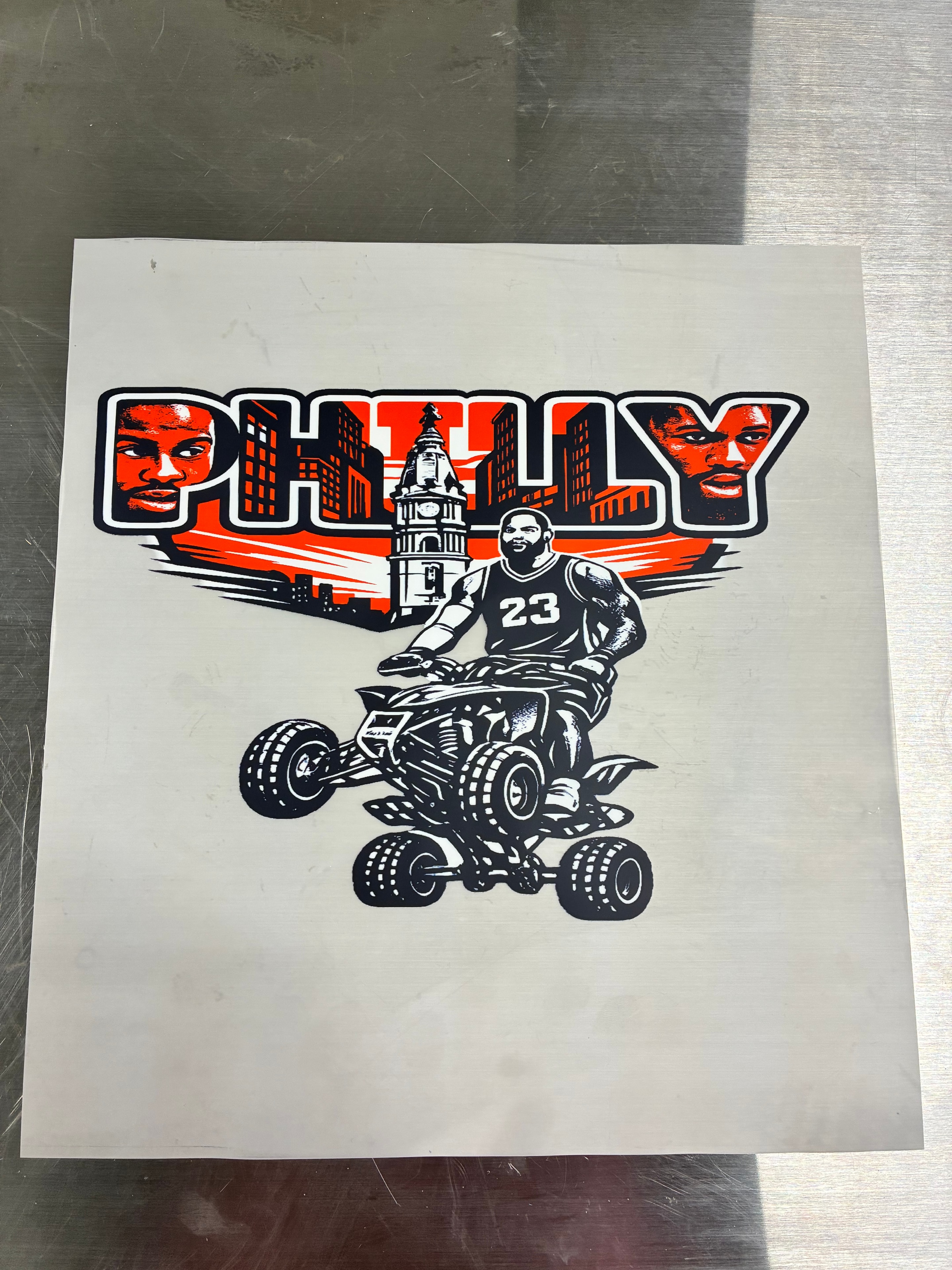 Philly athlete graphic DTF print